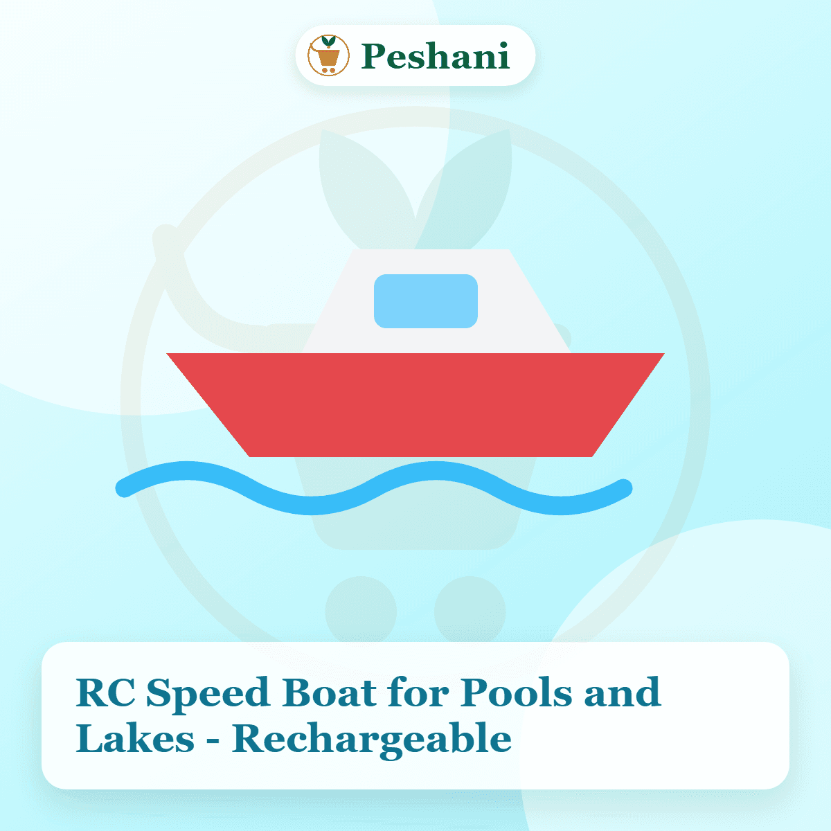 RC Speed Boat for Pools and Lakes - Rechargeable - main view